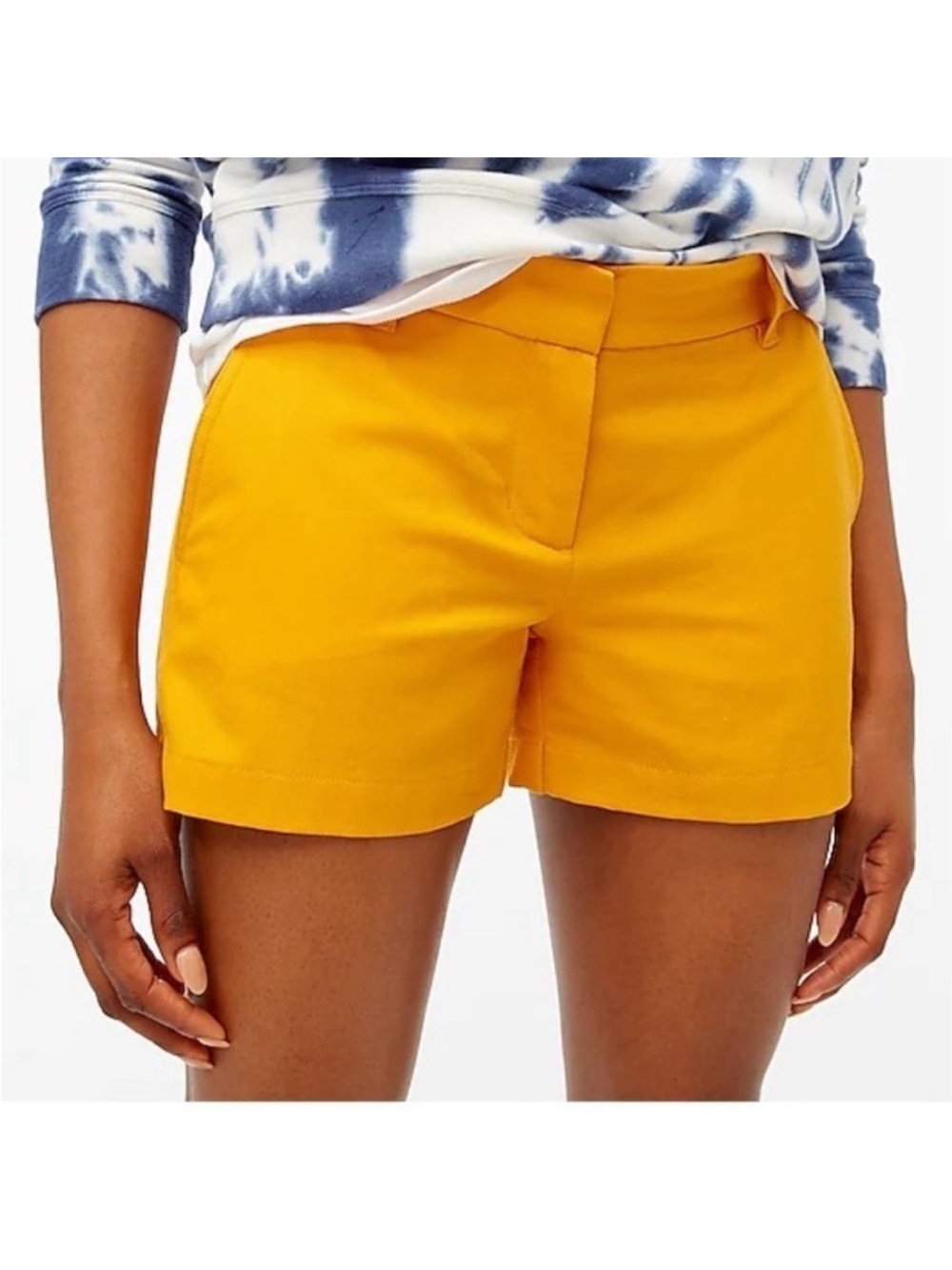 J.Crew Mustard Yellow Chino Shorts 3.5” Inseam NWT Size 6 Summer Bright